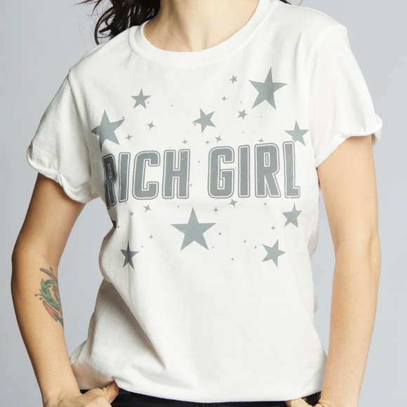 TEEGRAMS Tops - TEEGRAMS Rich Girl Fitted Tee NWOT